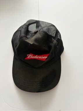 Budweiser Black Cap with Red Logo